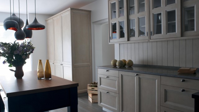 Classic kitchen built in the tradition of fine French cabinetmaking