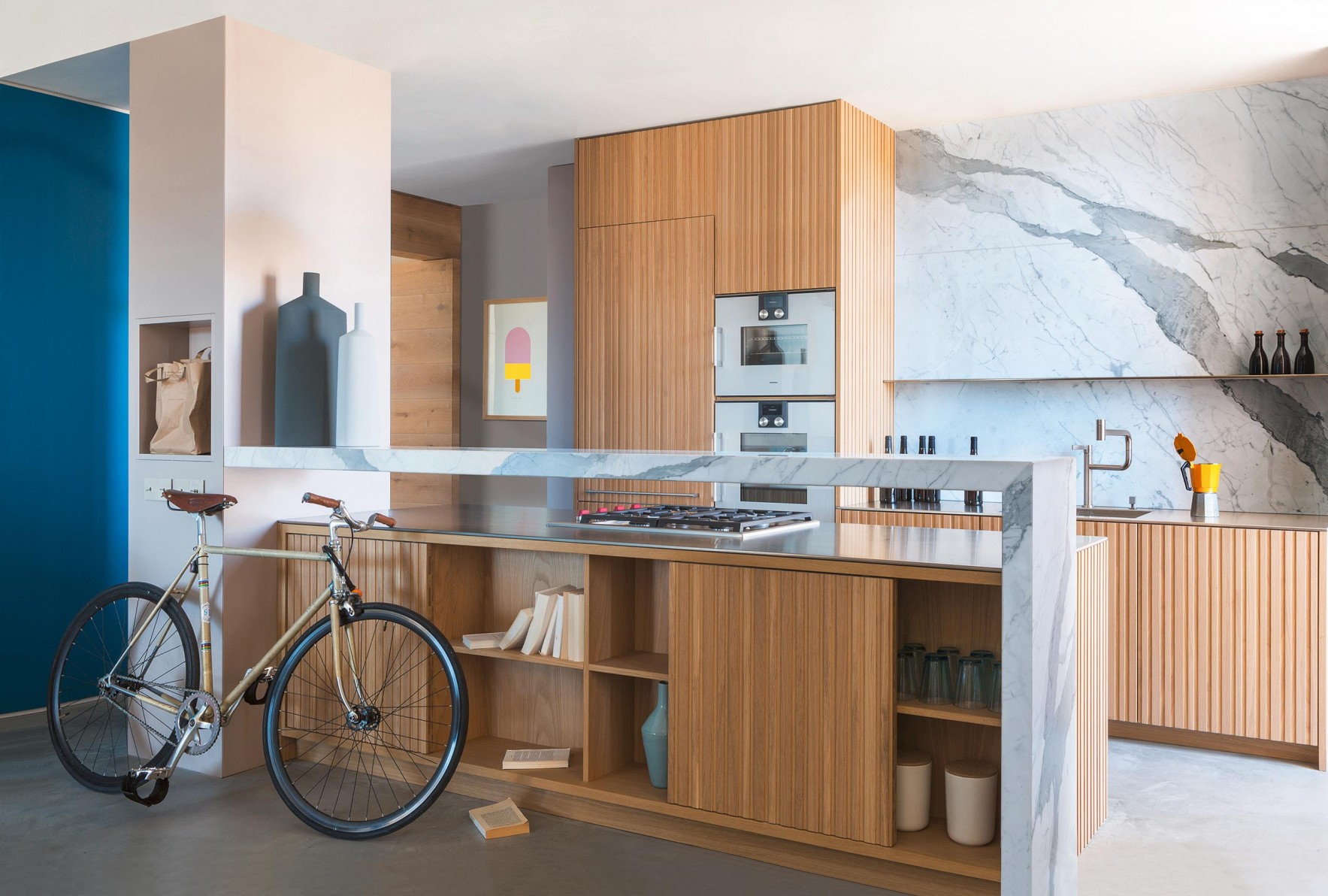 A contemporary style kitchen dressed in the sophisticated warmth of wood.