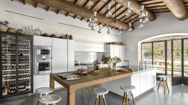 A well-balanced contemporary kitchen created through custom renovation.