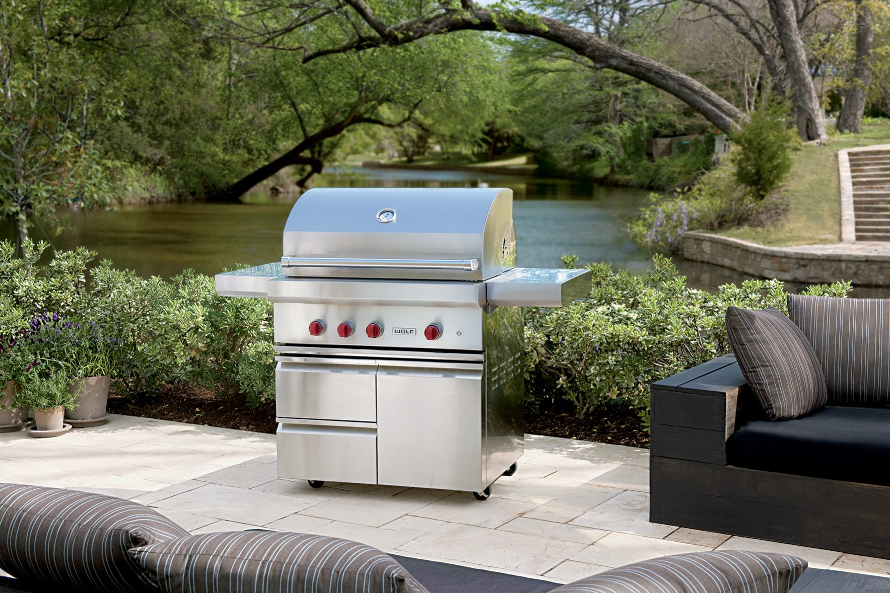 Outdoor grill and equipment made by WOLF, the trusted brand for high-quality cooking equipment.